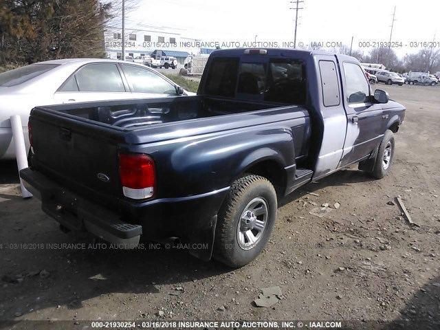 1FTYR14V9YTB21656 - 2000 FORD RANGER SUPER CAB PURPLE photo 4