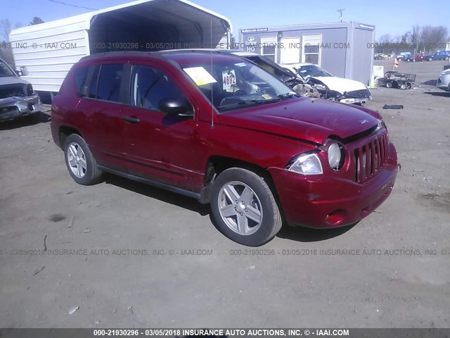 1J8FT47W68D693138 - 2008 JEEP COMPASS SPORT RED photo 1