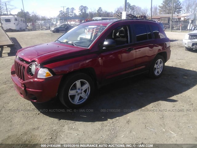 1J8FT47W68D693138 - 2008 JEEP COMPASS SPORT RED photo 2