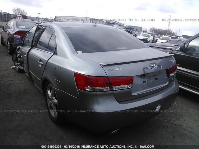 5NPEU46F48H336956 - 2008 HYUNDAI SONATA SE/LIMITED GRAY photo 3