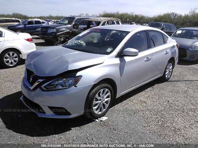 3N1AB7AP0JY211115 - 2018 NISSAN SENTRA S/SV/SR/SL SILVER photo 2