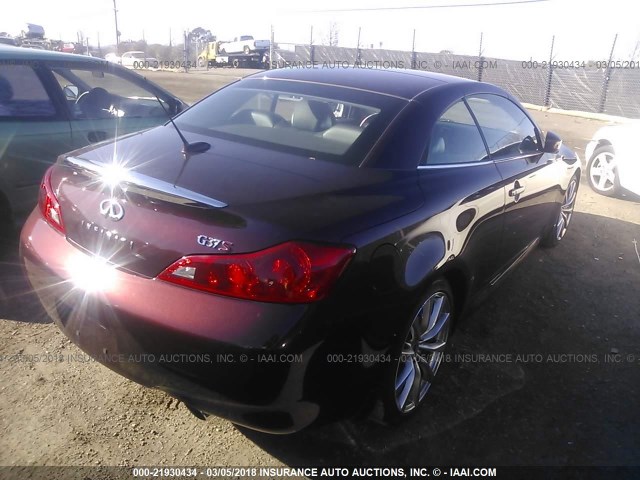 JNKCV66E89M720249 - 2009 INFINITI G37 SPORT PURPLE photo 4