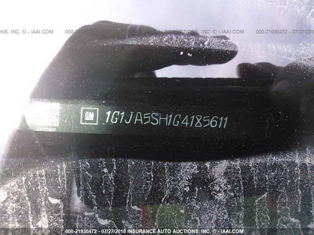 1G1JA5SH1G4185611 - 2016 CHEVROLET SONIC LS 银色 照片 9