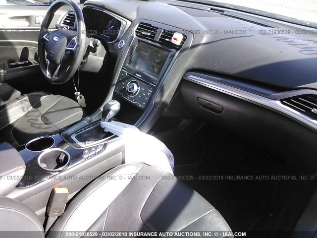 3FA6P0SU8DR247753 - 2013 FORD FUSION TITANIUM PHEV BLUE photo 5