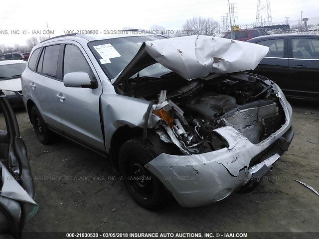 5NMSG73EX8H214753 - 2008 HYUNDAI SANTA FE GL SILVER photo 1