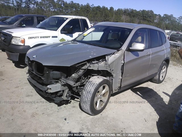 5UXWX5C50CL720992 - 2012 BMW X3 XDRIVE28I GRAY photo 2