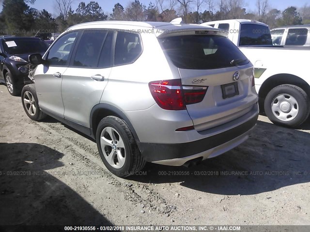 5UXWX5C50CL720992 - 2012 BMW X3 XDRIVE28I GRAY photo 3