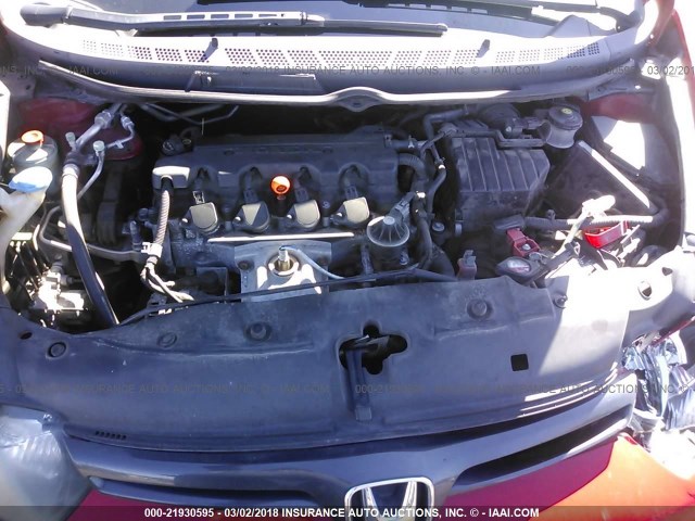 2HGFG12908H556891 - 2008 HONDA CIVIC EXL 红色 照片 10