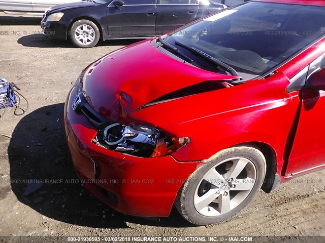 2HGFG12908H556891 - 2008 HONDA CIVIC EXL 红色 照片 6