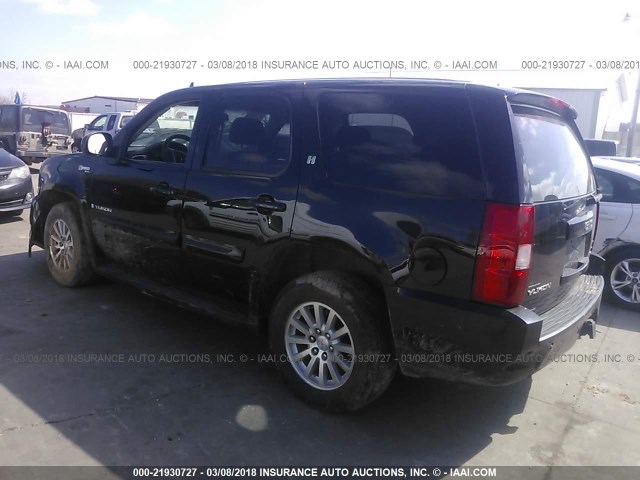 1GKFK13519R171810 - 2009 GMC YUKON HYBRID BLACK photo 3