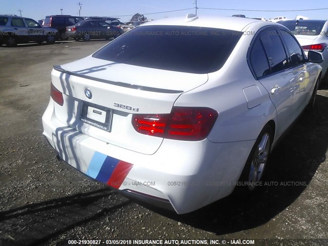 WBA3D3C52EK156513 - 2014 BMW 328 D WHITE photo 4