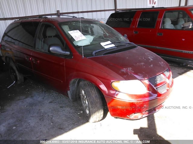 2D8GP44L54R598833 - 2004 DODGE GRAND CARAVAN SXT MAROON photo 1