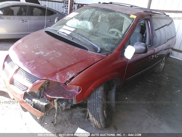 2D8GP44L54R598833 - 2004 DODGE GRAND CARAVAN SXT MAROON photo 2