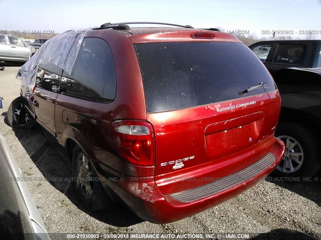 2D8GP44L54R598833 - 2004 DODGE GRAND CARAVAN SXT MAROON photo 3