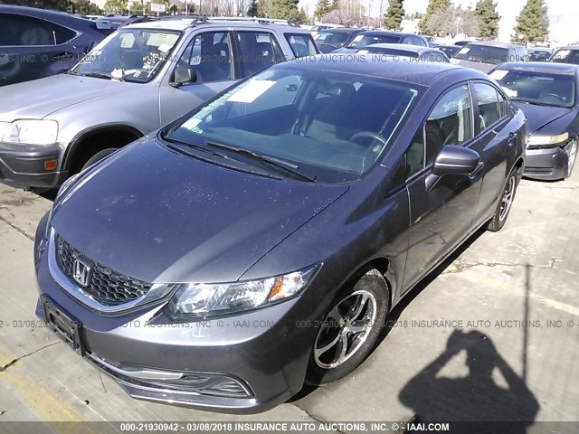 19XFB2F79FE268713 - 2015 HONDA CIVIC SE SILVER photo 2