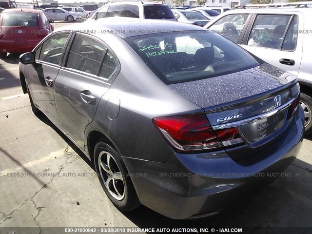 19XFB2F79FE268713 - 2015 HONDA CIVIC SE SILVER photo 3