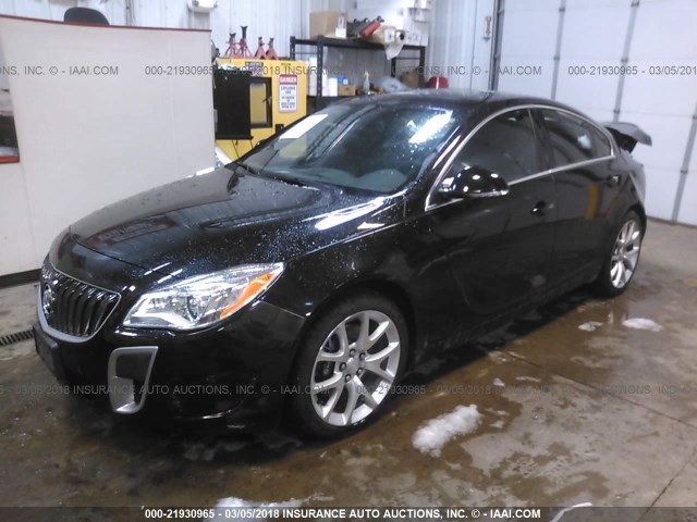 2G4GV5GX7G9127954 - 2016 BUICK REGAL GS BLACK photo 2