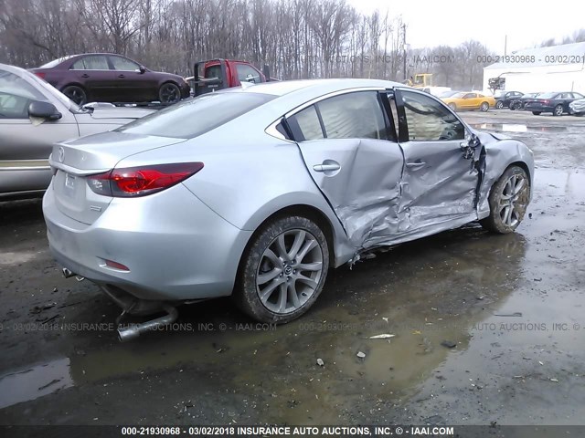 JM1GL1V59H1138206 - 2017 MAZDA 6 TOURING SILVER photo 4