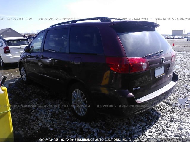 5TDZK22C17S009947 - 2007 TOYOTA SIENNA XLE/XLE LIMITED RED photo 3