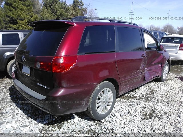 5TDZK22C17S009947 - 2007 TOYOTA SIENNA XLE/XLE LIMITED RED photo 4