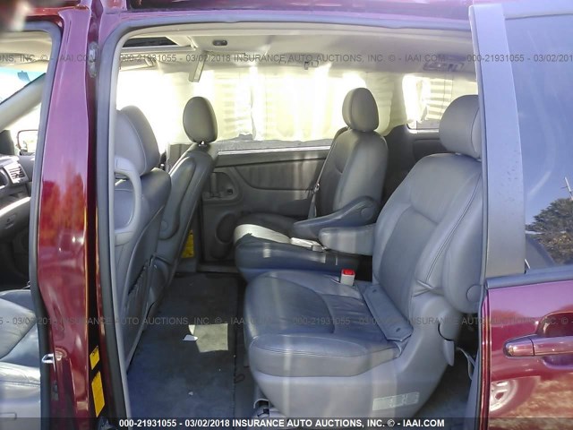 5TDZK22C17S009947 - 2007 TOYOTA SIENNA XLE/XLE LIMITED RED photo 8