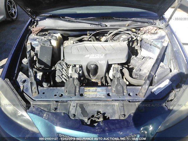 2G2WP522X51312540 - 2005 PONTIAC GRAND PRIX BLUE photo 10