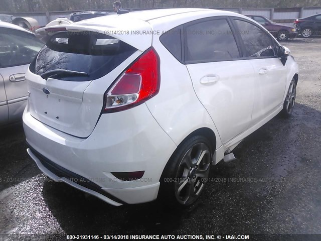 3FADP4GX3GM205008 - 2016 FORD FIESTA ST WHITE photo 4