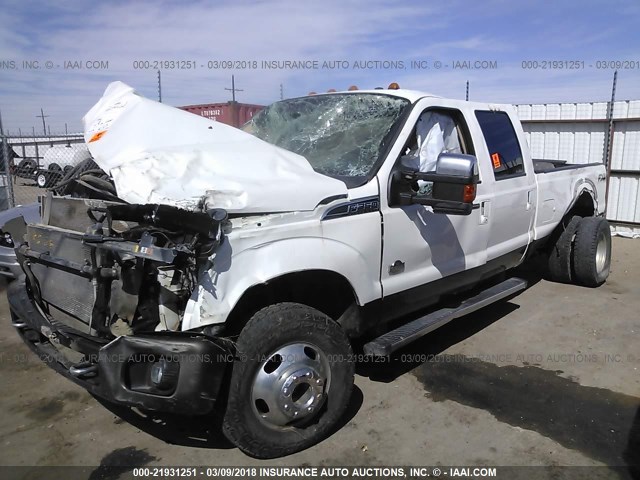 1FT8W3DT6FEB68891 - 2015 FORD F350 SUPER DUTY RED photo 2