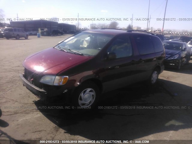 4T3ZF13C53U514332 - 2003 TOYOTA SIENNA LE/XLE RED photo 2