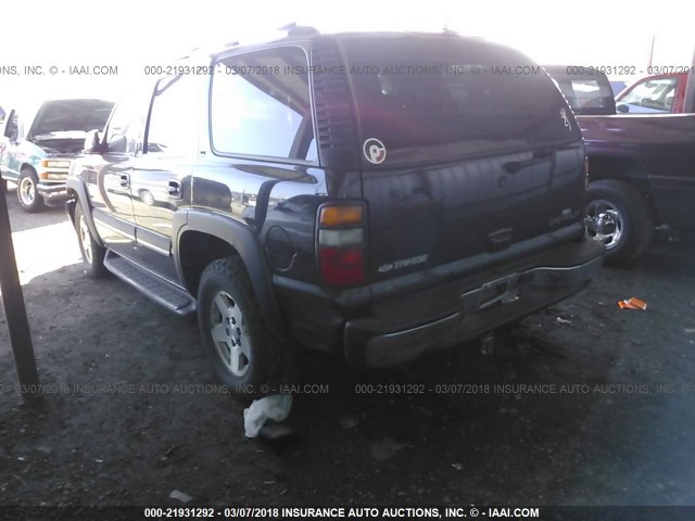 1GNEK13T15J144578 - 2005 CHEVROLET TAHOE K1500 BLACK photo 3