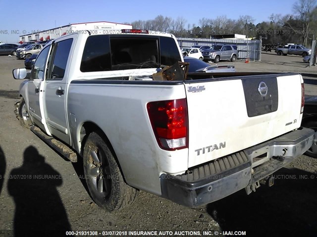 1N6BA0ED1BN313000 - 2011 NISSAN TITAN S/SV/SL/PRO-4X WHITE photo 3