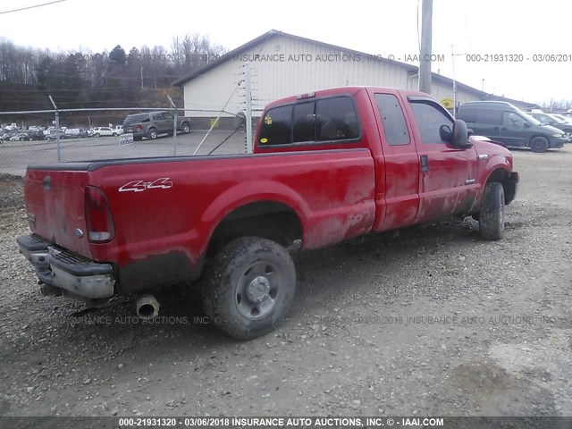 1FTSX21P96ED38617 - 2006 FORD F250 SUPER DUTY RED photo 4