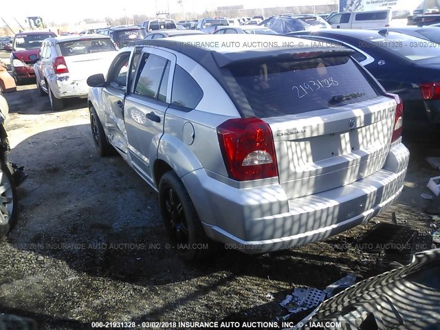 1B3HB48B17D560575 - 2007 DODGE CALIBER SXT SILVER photo 3