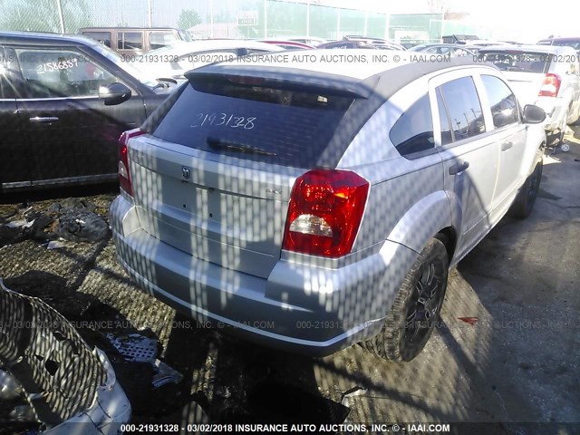 1B3HB48B17D560575 - 2007 DODGE CALIBER SXT SILVER photo 4