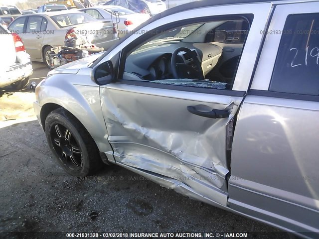 1B3HB48B17D560575 - 2007 DODGE CALIBER SXT SILVER photo 6