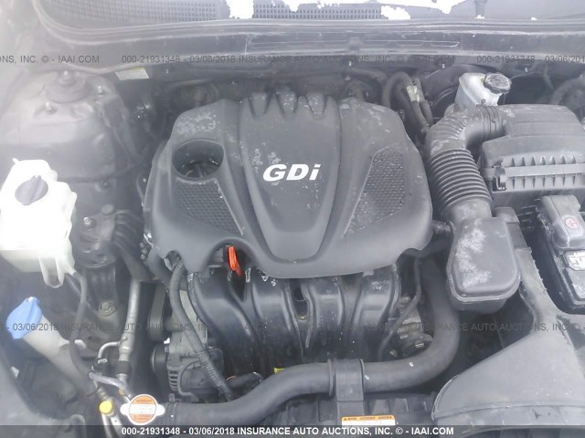 5NPEB4AC6CH353284 - 2012 HYUNDAI SONATA GLS GRAY photo 10