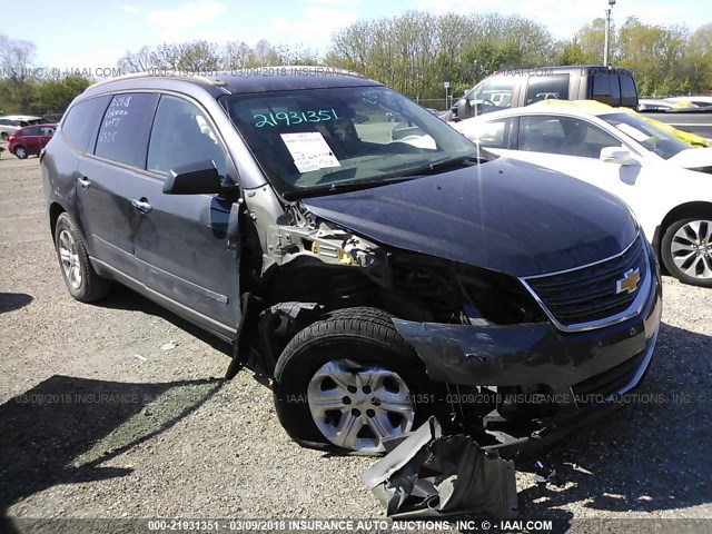 1GNKRFED2DJ236525 - 2013 CHEVROLET TRAVERSE LS GRAY photo 6