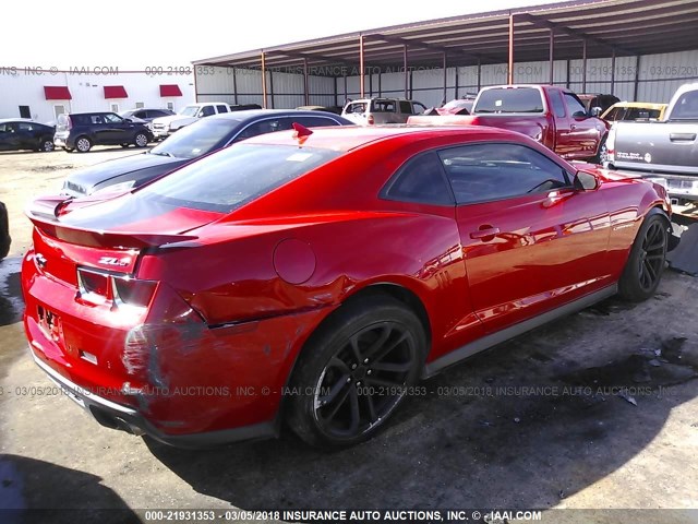 2G1FZ1EP0D9801575 - 2013 CHEVROLET CAMARO ZL1 红色 照片 4
