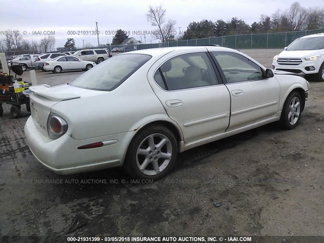 JN1DA31D92T413993 - 2002 NISSAN MAXIMA GLE/GXE/SE WHITE photo 4