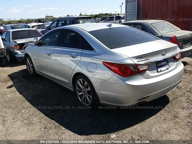 5NPEC4AC7DH539365 - 2013 HYUNDAI SONATA SE/LIMITED SILVER photo 3