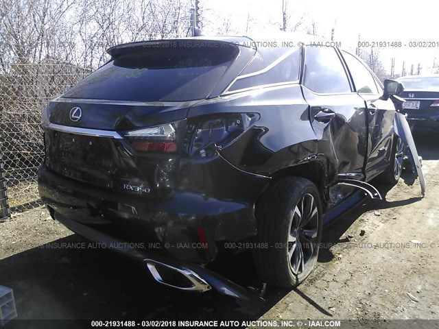 2T2BZMCA6HC091525 - 2017 LEXUS RX 350/BASE/F SPORT BLACK photo 4