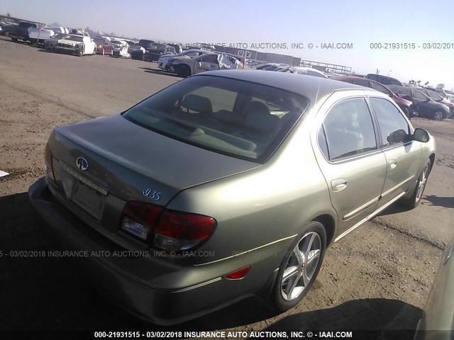 JNKDA31AX3T114404 - 2003 INFINITI I35 GREEN photo 4