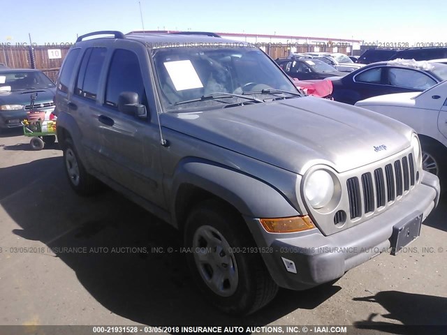 1J4GL48K27W647620 - 2007 JEEP LIBERTY SPORT GOLD photo 1