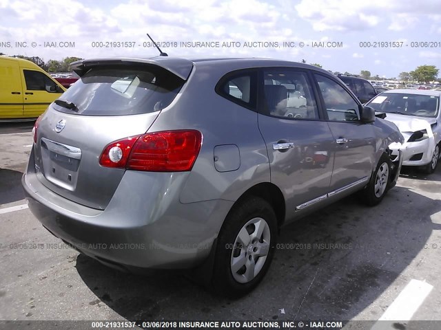 JN8AS5MT7CW252818 - 2012 NISSAN ROGUE S/SV GRAY photo 4