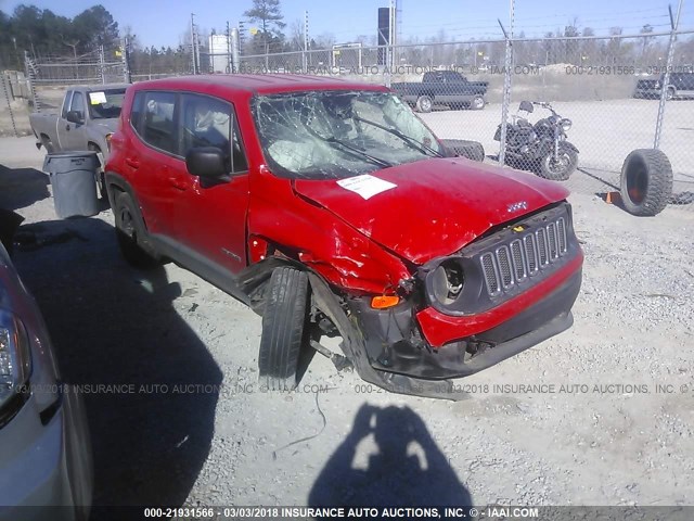 ZACCJAAT4GPD37851 - 2016 JEEP RENEGADE SPORT Կարմիր լուսանկար 6