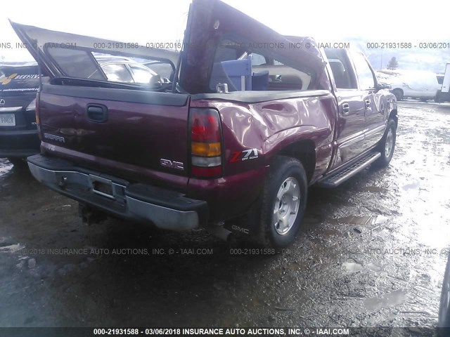 2GTEK13T451173107 - 2005 GMC NEW SIERRA K1500 MAROON photo 4