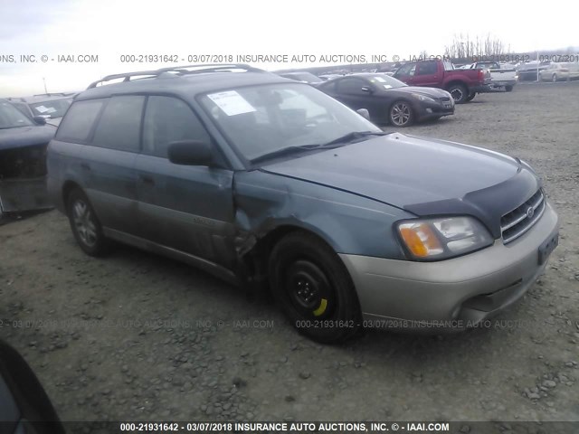 4S3BH6651Y6673010 - 2000 SUBARU LEGACY OUTBACK GREEN photo 1