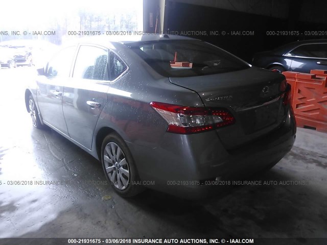 3N1AB7AP5DL651106 - 2013 NISSAN SENTRA S/SV/SR/SL SILVER photo 3