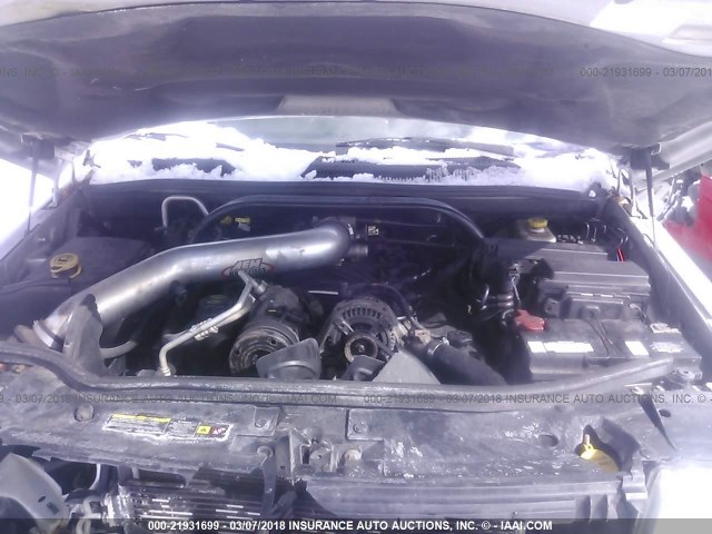 1J8HG48N26C104303 - 2006 JEEP COMMANDER SILVER photo 10