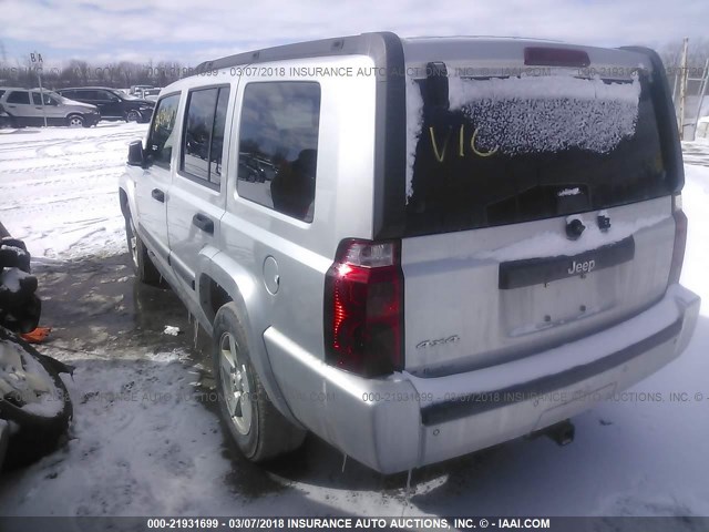 1J8HG48N26C104303 - 2006 JEEP COMMANDER SILVER photo 3